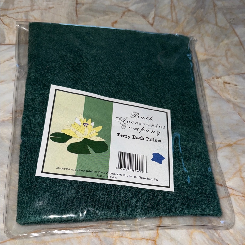 Green Terry Bath Pillow